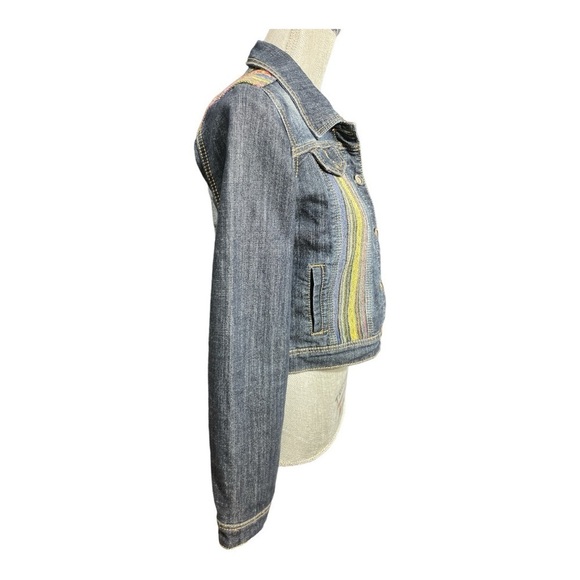 Hot Kiss Denim Jean Jacket Western Southwestern Embroidered size M - Picture 3 of 14